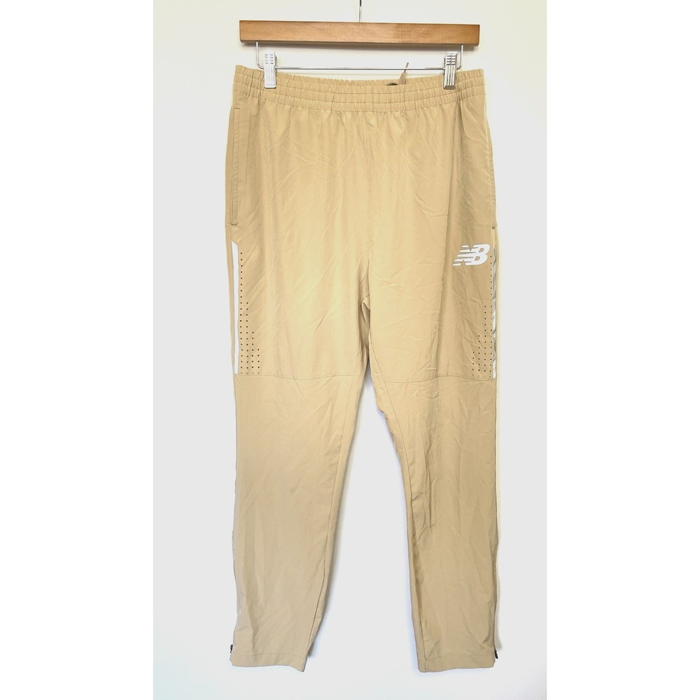 New Balance‎ Mens All Motion Running Pants Sz M Reflective Logo Vented Zip Ankle